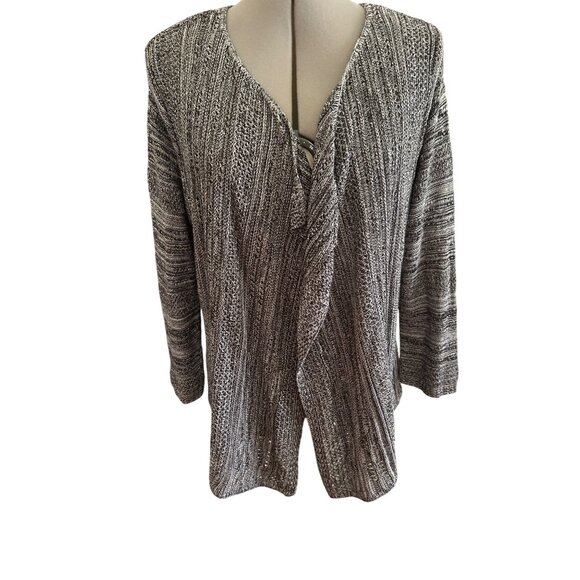 Faded Glory Womens Size XXL Black & Gray Open Front Cardigan *Runs Small - Picture 1 of 7